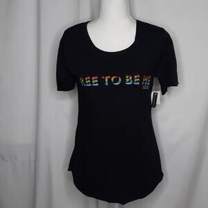 bp Women's Pride Tee Free To Be Me Black XS